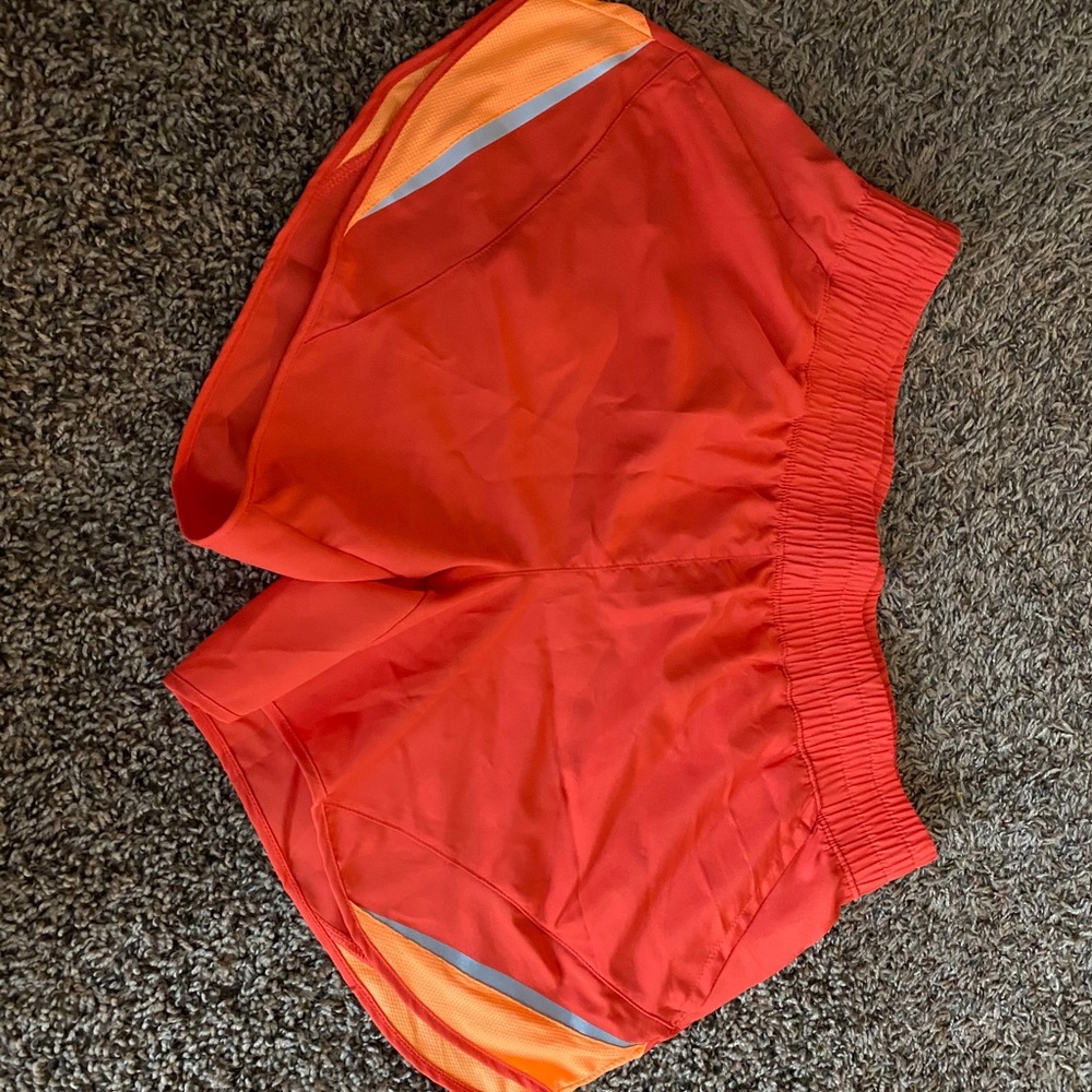 Orange athletic shorts